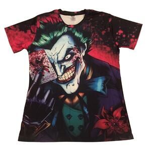 DC Batman The Joker Men's XL Anti-Hero Cartoon Double Sided Graphic T-shirt
